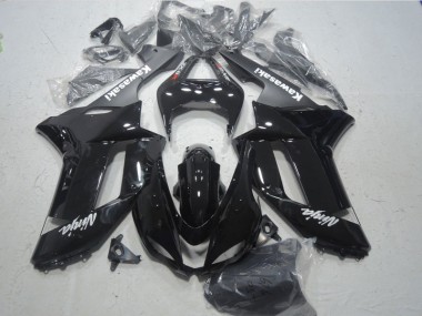 Nero Bianco Ninja Carene Moto Kawasaki ZX6R 2007-2008