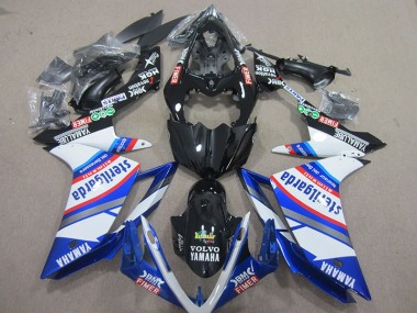 Nero Bianco Sterilgarda Carene Moto Yamaha R1 2007-2008
