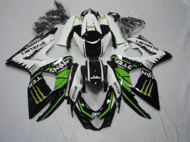 Nero Bianco Verde Monster Pizzoli Carene Moto Suzuki GSXR 1000 K9 2009-2016