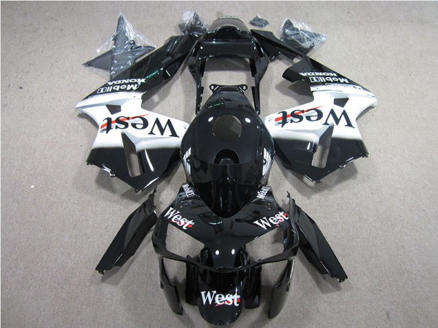 Nero Bianco West Carene Moto Honda CBR 600 RR 2005-2006