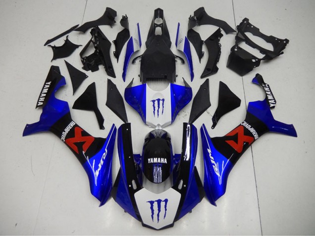 Nero Blu Carene Moto & Plastica Moto Yamaha R1 2015-2019