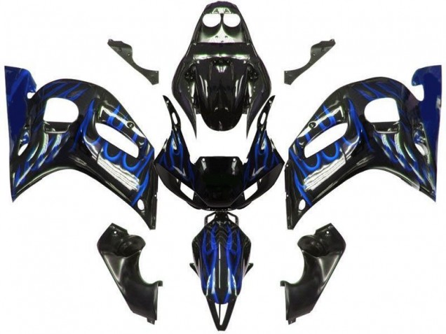 Nero Blu Fiamma Carene Moto Yamaha R6 1998-2002 Nero Blu Fiamma Carene Moto Yamaha R6 1998-2002