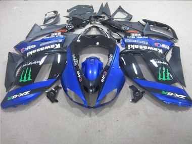 Nero Blu Monster Carene Moto Kawasaki ZX6R 2007-2008