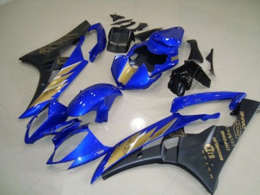 Nero Blu con Oro Adesivo Kits Carene Moto & Plastica Moto Yamaha R6 2006-2007