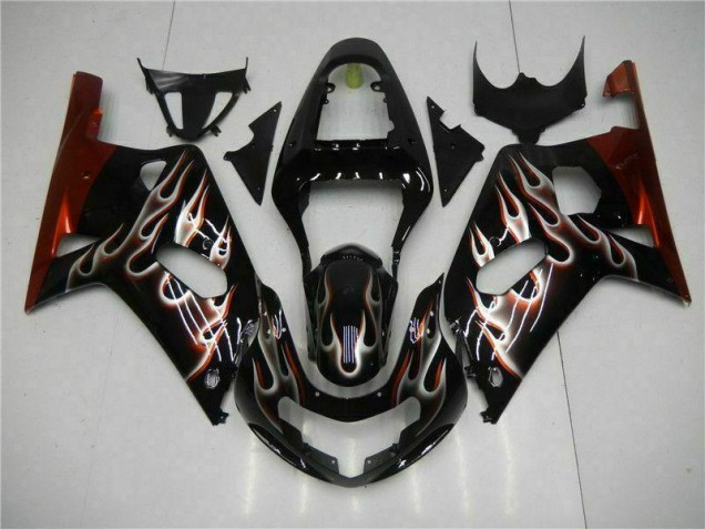 Nero Carrozzeria Moto & Carena Moto Suzuki GSXR 600 / 750 K1 K2 K3 2001-2003 Nero Carrozzeria Moto & Carena Moto Suzuki GSXR 600 / 750 K1 K2 K3 2001-2003