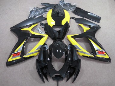Nero Giallo Carene Moto Suzuki GSXR 600 K6 2006-2007