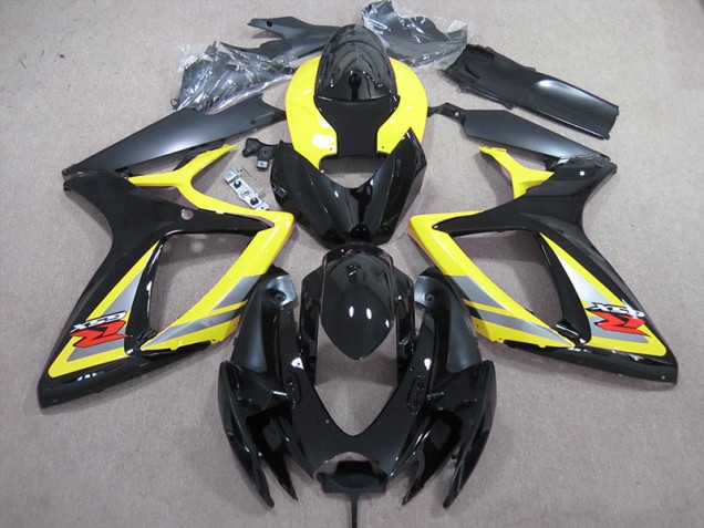 Nero Giallo Carene Moto Suzuki GSXR 600 K6 2006-2007 Nero Giallo Carene Moto Suzuki GSXR 600 K6 2006-2007