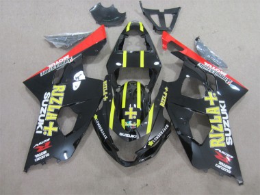 Nero Giallo Rizla ABS Moto Plastica & Carene Suzuki GSXR 600 K4 2004-2005