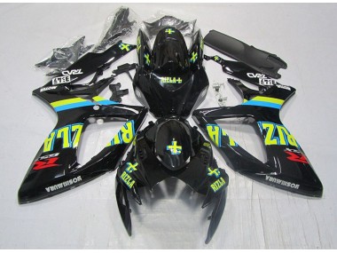 Nero Giallo Rizla Carene Moto Suzuki GSXR 600 K6 2006-2007