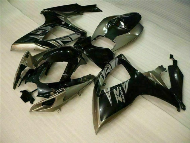 Nero Grigio Kit Carenatura Moto Completa Suzuki GSXR 600 / 750 K6 2006-2007