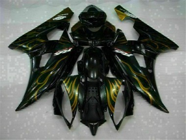 Nero Kit Completo Carenatura Moto ABS Yamaha R6 2006-2007