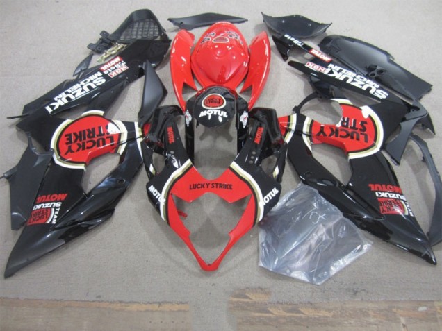 Nero Lucky Strike Rosso Motul Carene Moto Suzuki GSXR 1000 K5 2005-2006 Nero Lucky Strike Rosso Motul Carene Moto Suzuki GSXR 1000 K5 2005-2006
