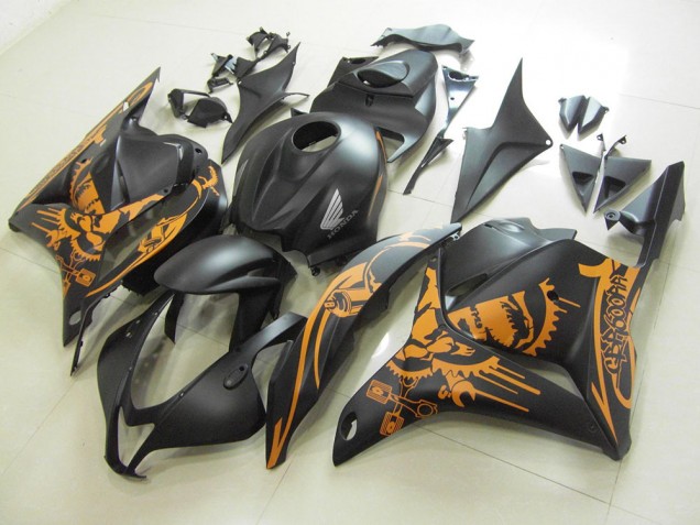 Nero Opaco Arancia Adesivo Carene Moto Honda CBR 600 RR 2009-2012 Nero Opaco Arancia Adesivo Carene Moto Honda CBR 600 RR 2009-2012