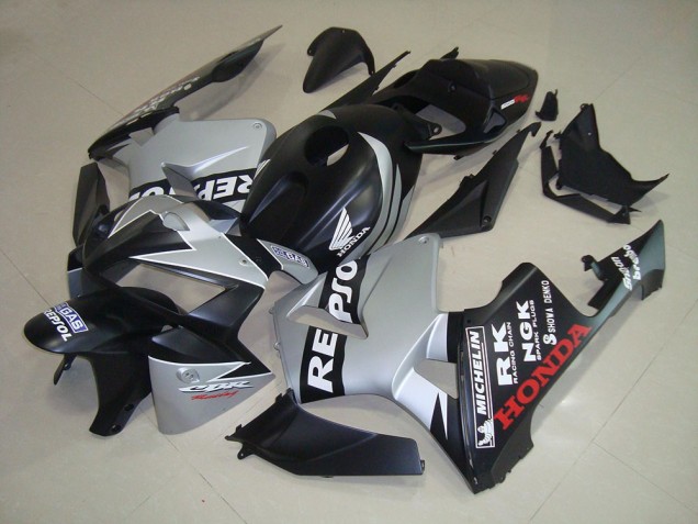 Nero Opaco Argento Repsol Carene Moto Honda CBR 600 RR 2005-2006 Nero Opaco Argento Repsol Carene Moto Honda CBR 600 RR 2005-2006