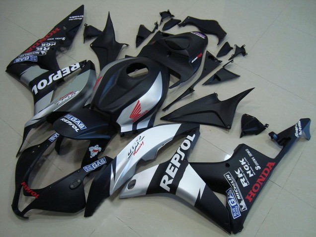 Nero Opaco Argento Repsol Carene Moto Honda CBR 600 RR 2007-2008 Nero Opaco Argento Repsol Carene Moto Honda CBR 600 RR 2007-2008
