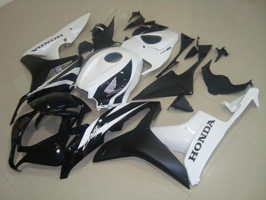 Nero Opaco Bianco Carene Moto Honda CBR 600 RR 2007-2008