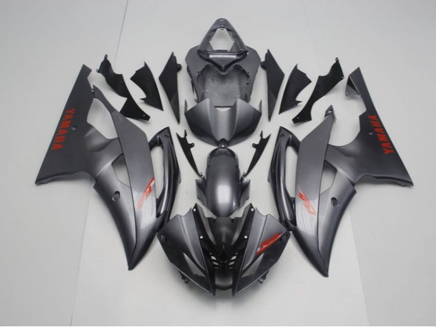 Nero Opaco Grigio Carene Moto Yamaha R6 2008-2016 Nero Opaco Grigio Carene Moto Yamaha R6 2008-2016
