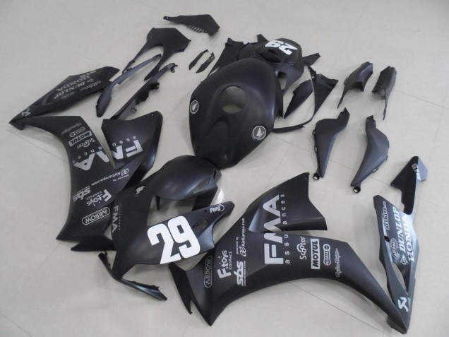 Nero Opaco Grigio Decalcomanie 29 Carene Moto Honda CBR 1000 RR 2012-2016 Nero Opaco Grigio Decalcomanie 29 Carene Moto Honda CBR 1000 RR 2012-2016