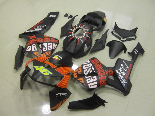 Nero Opaco Rossi Carene Moto Honda CBR 600 RR 2005-2006 Nero Opaco Rossi Carene Moto Honda CBR 600 RR 2005-2006