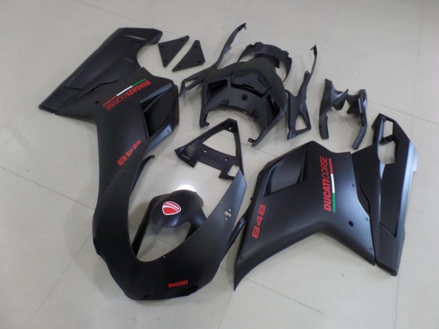 Nero Opaco Rosso Adesivo Carene Moto Ducati 848 1098 1198 2007-2014 Nero Opaco Rosso Adesivo Carene Moto Ducati 848 1098 1198 2007-2014