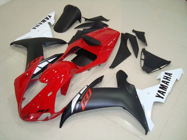 Nero Opaco Rosso Carene Moto Yamaha R1 2002-2003 Nero Opaco Rosso Carene Moto Yamaha R1 2002-2003