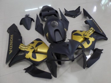 Nero Opaco con Oro Cranio Carene Moto Honda CBR 600 RR 2005-2006