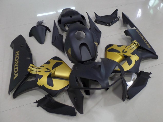 Nero Opaco con Oro Cranio Carene Moto Honda CBR 600 RR 2005-2006 Nero Opaco con Oro Cranio Carene Moto Honda CBR 600 RR 2005-2006