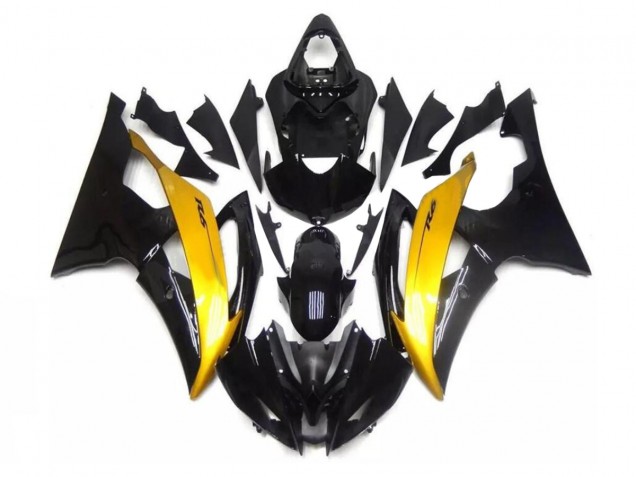 Nero Oro Carene Moto Yamaha R6 2008-2016 Nero Oro Carene Moto Yamaha R6 2008-2016
