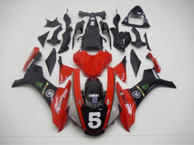Nero Rosso 5 Carene Moto Yamaha R1 2015-2019