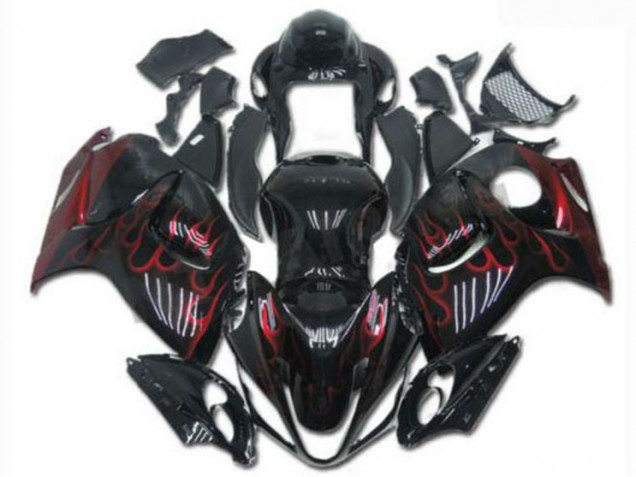 Nero Rosso ABS Kit Carenatura Moto Suzuki GSXR 1300 Hayabusa 2008-2019 Nero Rosso ABS Kit Carenatura Moto Suzuki GSXR 1300 Hayabusa 2008-2019