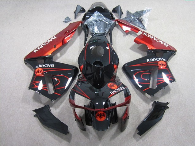 Nero Rosso BACARDI Carene Moto Honda CBR 600 RR 2005-2006 Nero Rosso BACARDI Carene Moto Honda CBR 600 RR 2005-2006