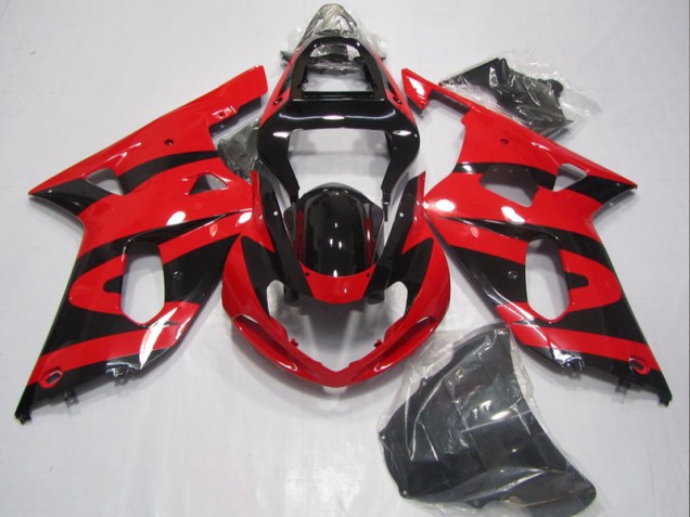 Nero Rosso Carene Moto Suzuki GSXR 600 K1 K2 K3 2001-2003 Nero Rosso Carene Moto Suzuki GSXR 600 K1 K2 K3 2001-2003
