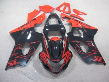 Nero Rosso Carene Moto Suzuki GSXR 600 K4 2004-2005