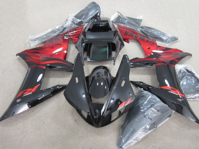 Nero Rosso Decal Carene Moto Yamaha R1 2002-2003 Nero Rosso Decal Carene Moto Yamaha R1 2002-2003