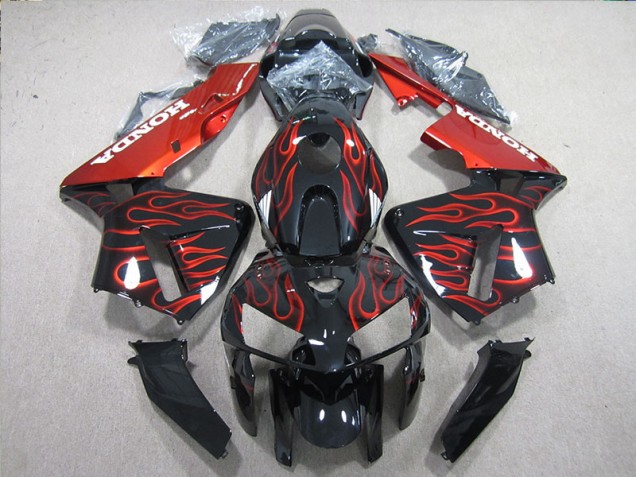 Nero Rosso Fiamma Carene Moto Honda CBR 600 RR 2005-2006 Nero Rosso Fiamma Carene Moto Honda CBR 600 RR 2005-2006