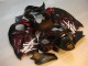 Nero Rosso Fiamma Carene Moto Suzuki GSXR 1300 Hayabusa 1996-2007 Nero Rosso Fiamma Carene Moto Suzuki GSXR 1300 Hayabusa 1996-2007