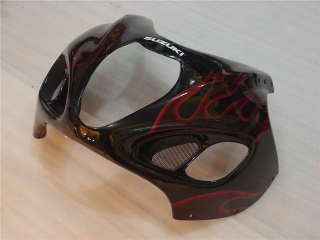 Nero Rosso Fiamma Carene Moto Suzuki GSXR 1300 Hayabusa 1996-2007 Nero Rosso Fiamma Carene Moto Suzuki GSXR 1300 Hayabusa 1996-2007