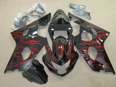 Nero Rosso Fiamma Carene Moto Suzuki GSXR 600 K4 2004-2005