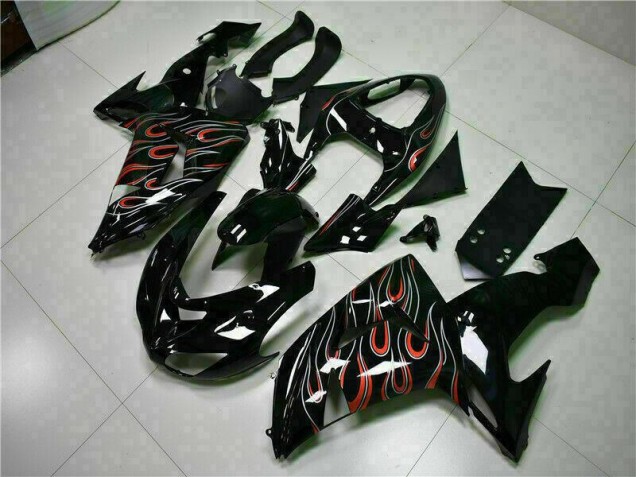 Nero Rosso Fiamma Kits Carenatura Moto Completa Kawasaki ZX10R 2006-2007 Nero Rosso Fiamma Kits Carenatura Moto Completa Kawasaki ZX10R 2006-2007