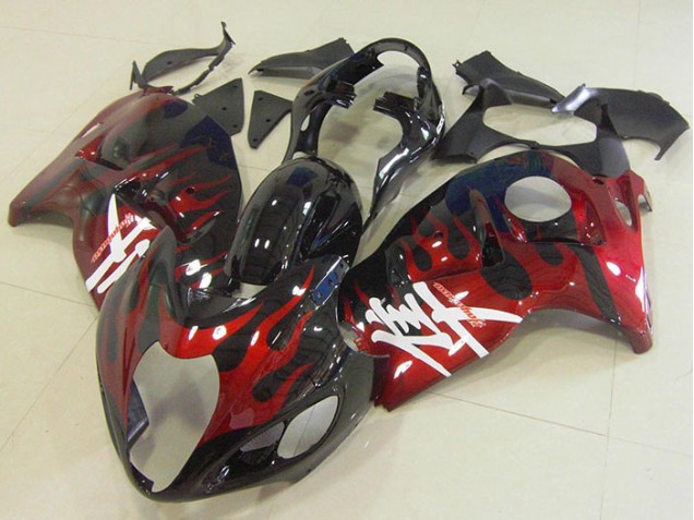 Nero Rosso Fiamma Kits Carene Moto Suzuki GSXR 1300 Hayabusa 1996-2007 Nero Rosso Fiamma Kits Carene Moto Suzuki GSXR 1300 Hayabusa 1996-2007