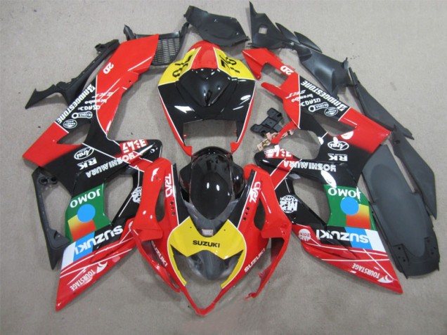 Nero Rosso Giallo Carene Moto Suzuki GSXR 1000 K5 2005-2006 Nero Rosso Giallo Carene Moto Suzuki GSXR 1000 K5 2005-2006