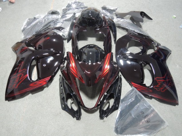 Nero Rosso Kit Carenatura Iniezione Suzuki GSXR 1300 Hayabusa 2008-2019 Nero Rosso Kit Carenatura Iniezione Suzuki GSXR 1300 Hayabusa 2008-2019