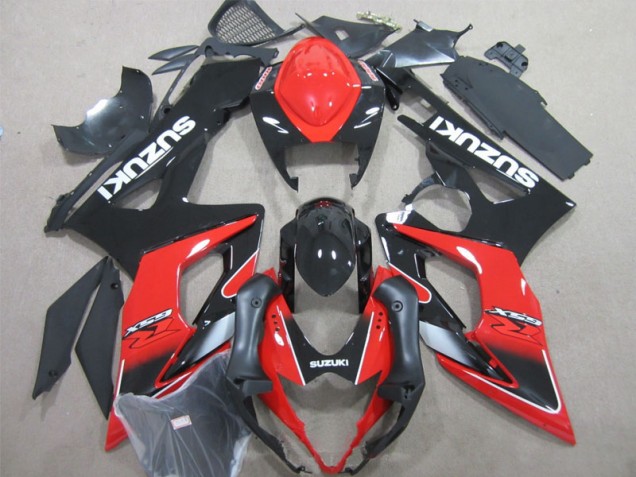 Nero Rosso Kit Carenatura Moto Iniezione Suzuki GSXR 1000 K5 2005-2006 Nero Rosso Kit Carenatura Moto Iniezione Suzuki GSXR 1000 K5 2005-2006