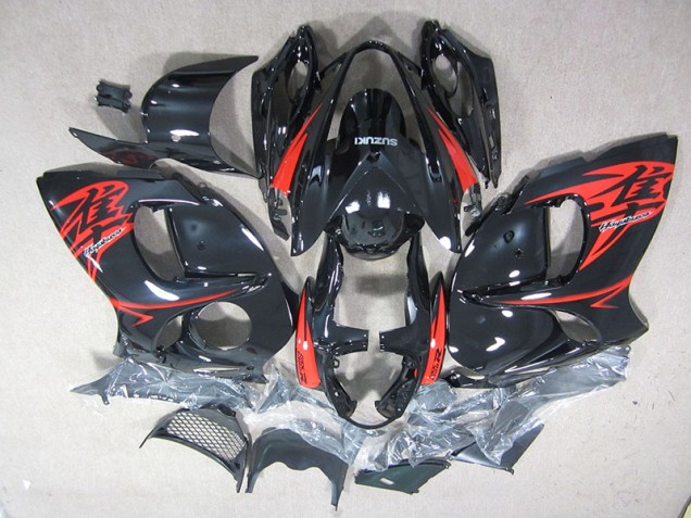 Nero Rosso Kit Carenatura Moto Iniezione Suzuki GSXR 1300 Hayabusa 2008-2019 Nero Rosso Kit Carenatura Moto Iniezione Suzuki GSXR 1300 Hayabusa 2008-2019