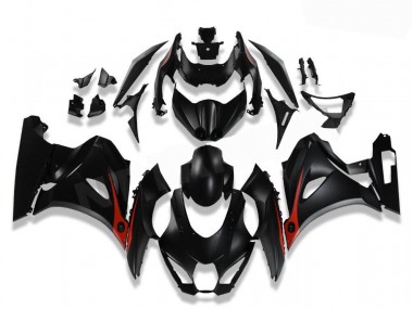Nero Rosso Kit Carene Moto Completa Suzuki GSXR 1000 2017-2023