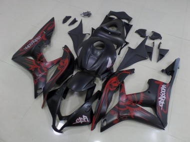 Nero Rosso Kit Completo Carenatura Moto ABS Honda CBR 600 RR 2007-2008