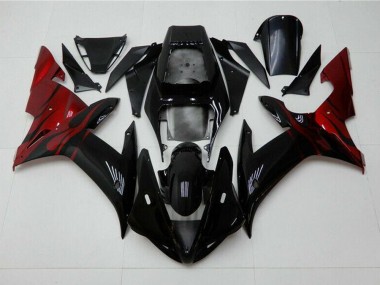 Nero Rosso Kit Completo Carenatura Moto ABS Yamaha R1 2002-2003