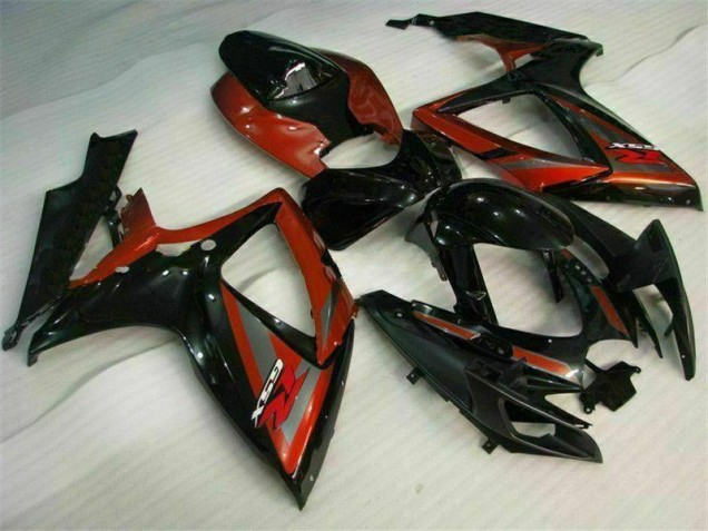 Nero Rosso Kits Carenatura Moto Completa Suzuki GSXR 600 / 750 K6 2006-2007