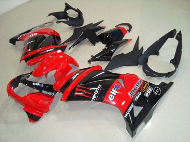 Nero Rosso Monster ABS Kits Carena Moto Kawasaki ZX 250R 2008-2012