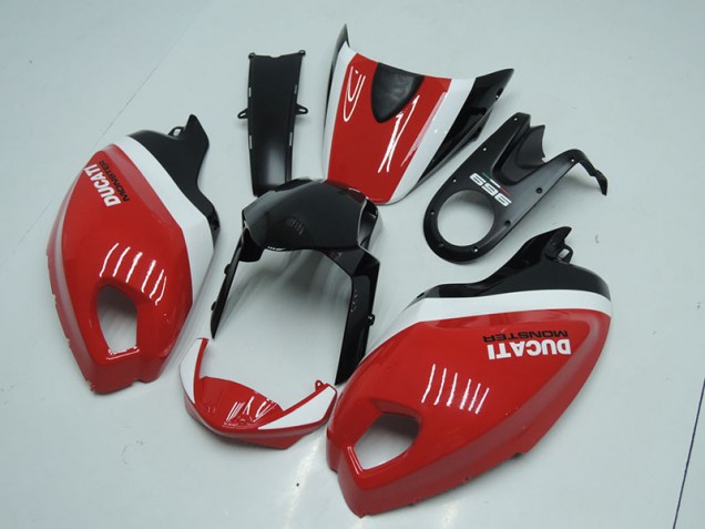 Nero Rosso Monster ABS Moto Plastica & Moto Carena Ducati Monster 696 2008-2012 Nero Rosso Monster ABS Moto Plastica & Moto Carena Ducati Monster 696 2008-2012